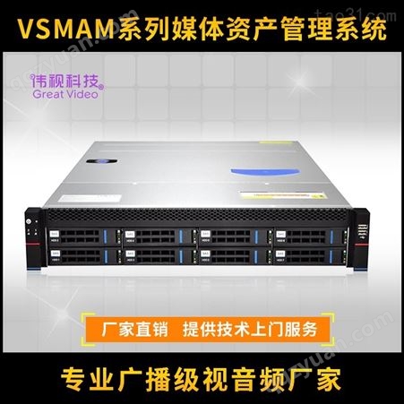 媒资管理存储服务器 伟视媒资系统VSMAM-24P2FC120TM 融媒体中心存储管理一体机