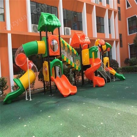幼儿园宝宝海盗船塑料滑梯 小区室外大型木质滑梯组合玩具