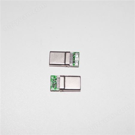 USB TYPE-C 24PIN公头 插针拉伸软壳镀哑镍充电款焊2P 56K电阻