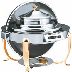 振宏厨具 圆形缓冲式高级不锈钢材质 豪华镀金球形汤炉