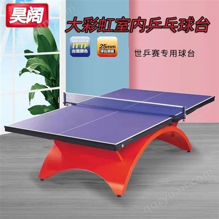 标准比赛乒乓球桌高密度纤维板乒乓球案子室内 大彩虹乒乓球台