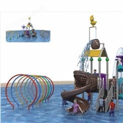 大型水上戏水圈喷水室内外水上乐园彩虹圈戏水小品设备批发