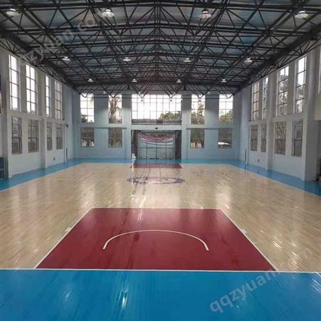 枫桦木双龙骨运动木地板 篮球场实木地板  可提供安装