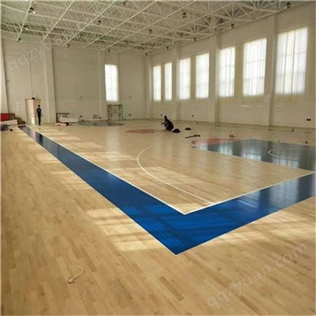 室内体育馆舞蹈室健身房专用防滑减震运动木地板 双层龙骨包施工
