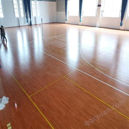 羽毛球场运动地板 室内防滑枫桦木运动木地板 上门安装施工