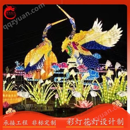 2023年春节大型灯会景区夜晚装饰摆件兔年彩灯 传扬设计制作花灯