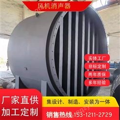 水泥厂砖窑风机消声器 引风机消音器 管道噪音降噪 型号FG