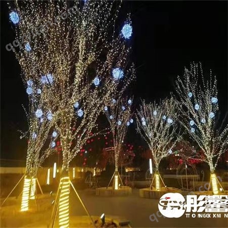 灯光生命树 商场树木亮化来图定制