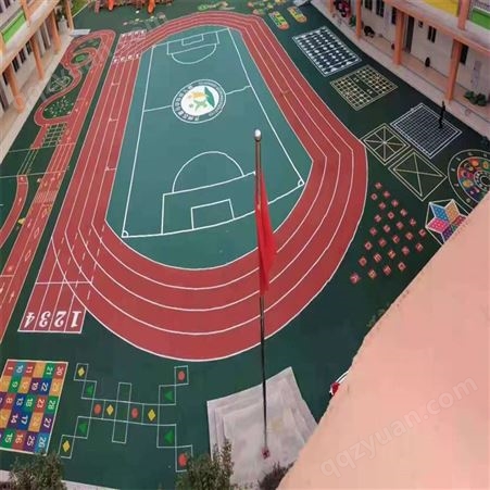 亿盛教学 透气型塑胶跑道 13mm新国标预制型学校运动场跑道