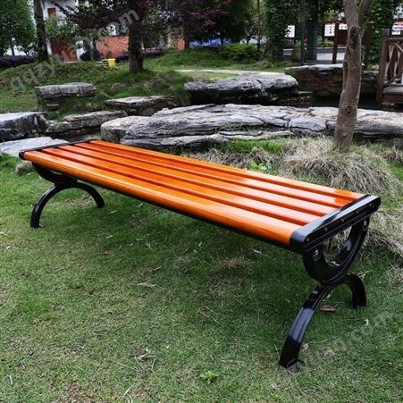 公园椅户外长椅带靠背庭院休闲椅支持定制不锈钢防腐木长条凳